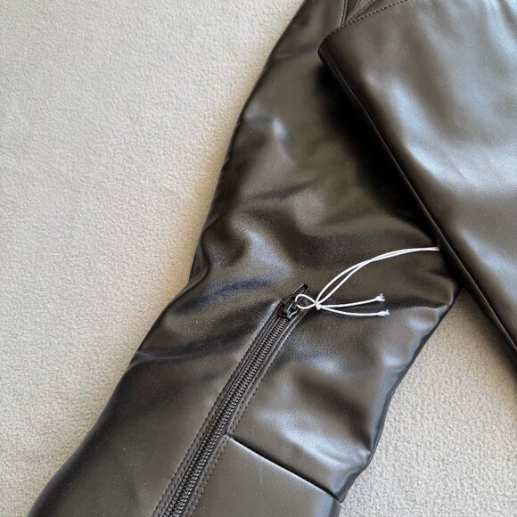 Womens Kendra Kitten Heel Tall Boots - Universal Thread Black 8 - Picture 8 of 11